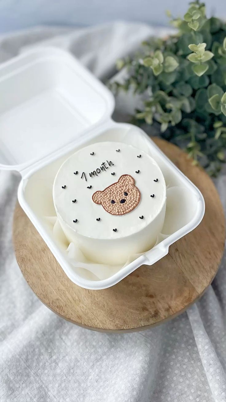 Tiny Treats: 1st Month Birthday Lunchbox Cake