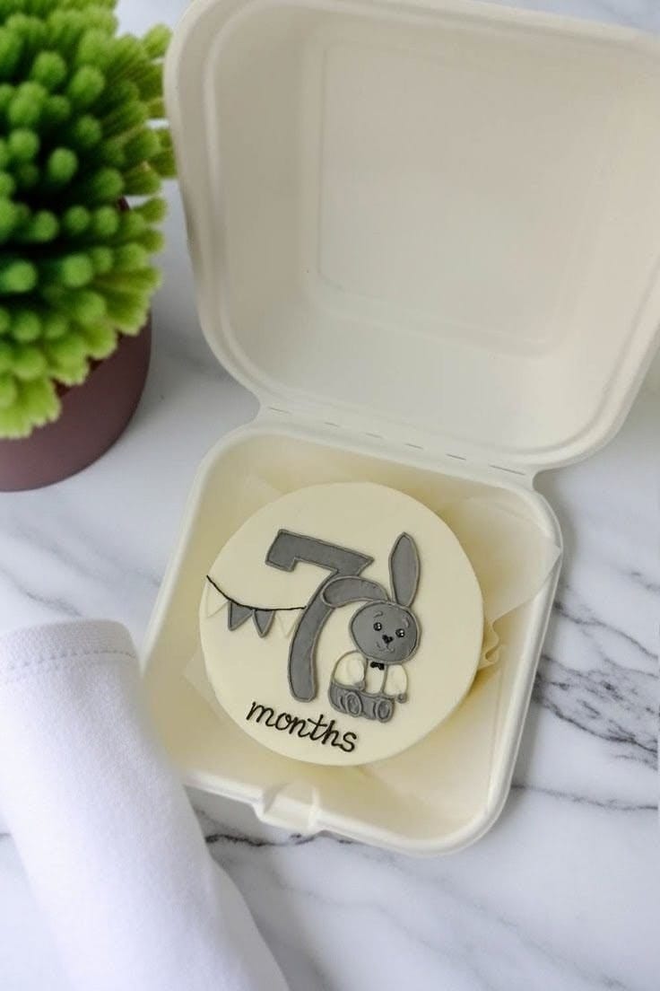 7 Month Milestone Bento Cake for Baby