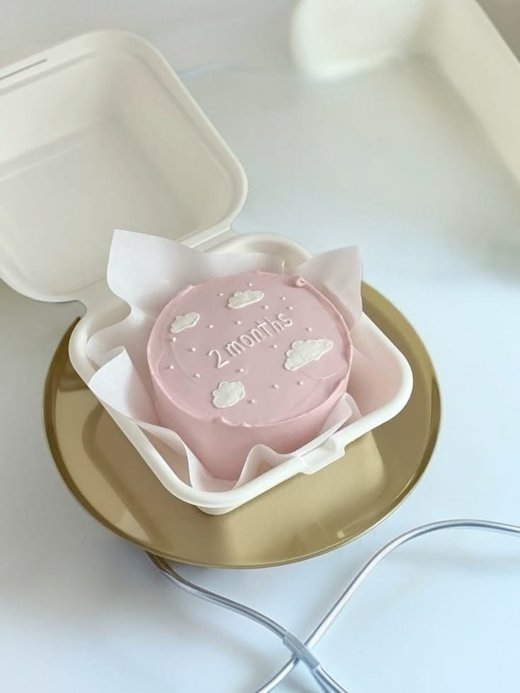 2 Month Cute Celebration Cake Box