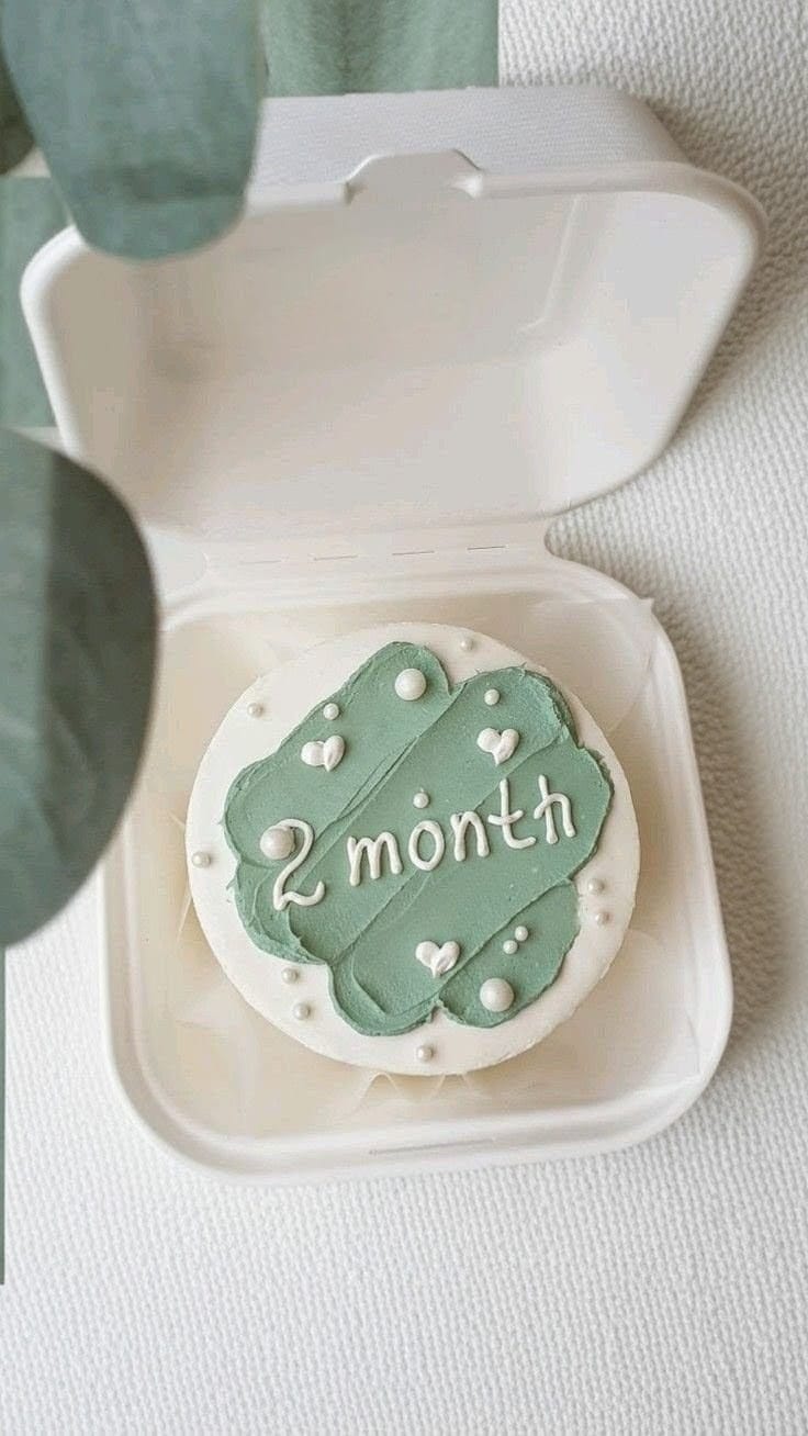 2 Month Baby Milestone Mini Cake
