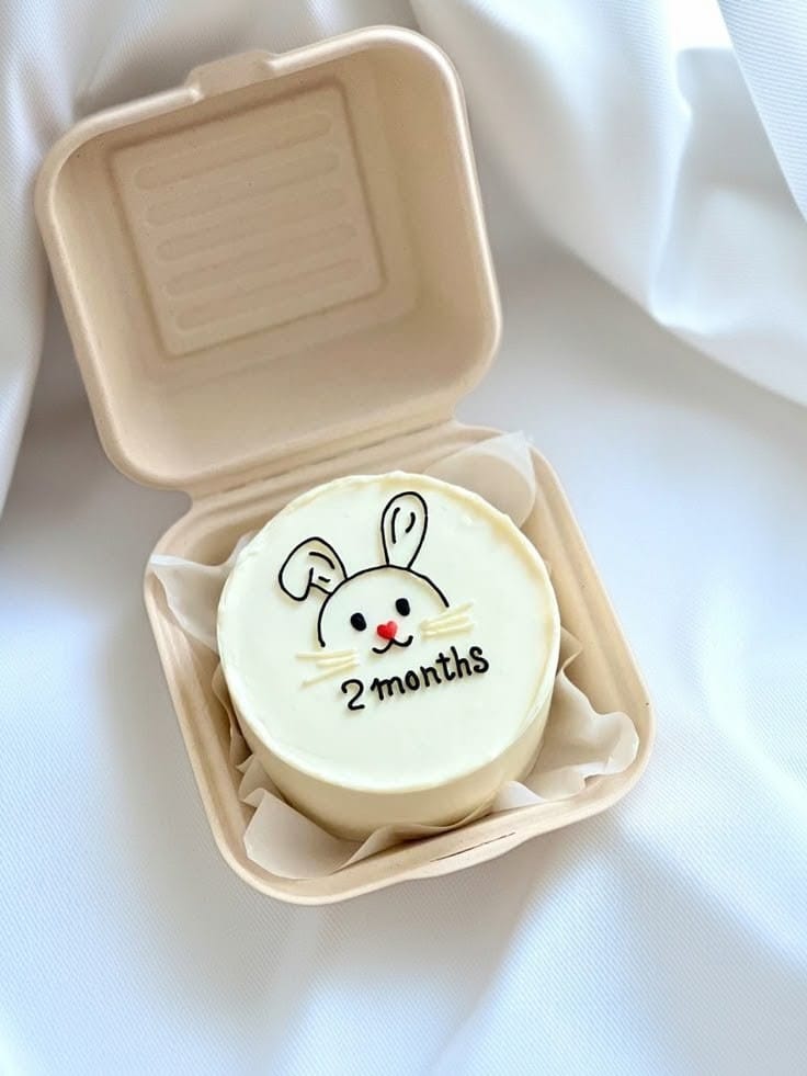 2 Month Milestone Bento Cake