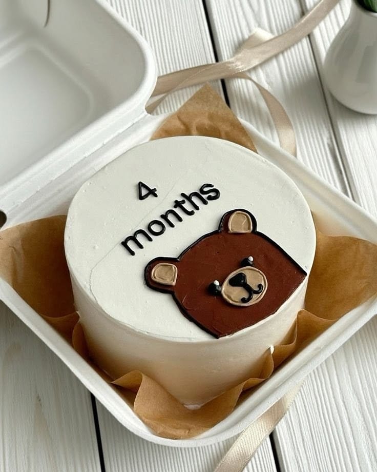 4 Months Happiness Bento Cake