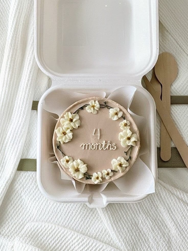 4 Month Tiny Celebration Cake