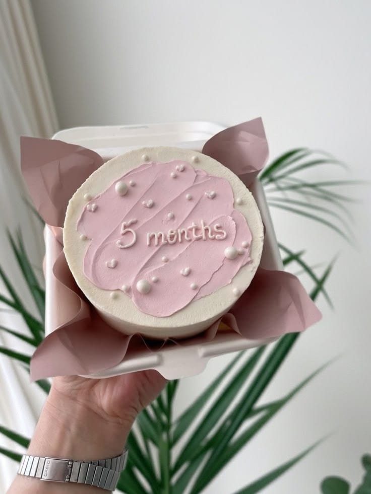 5 Month Tiny Celebration Cake