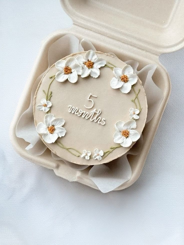 5 Month Baby Milestone Bento Cake