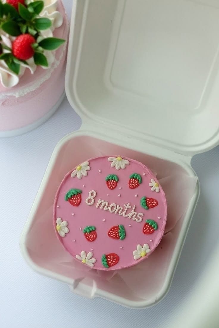 8 Month Milestone Bento Cake for Baby