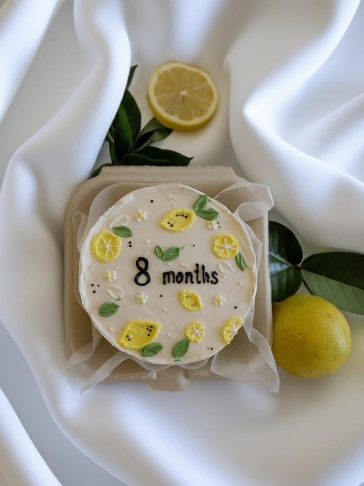 Cute 8 Month Bento Cake for Baby