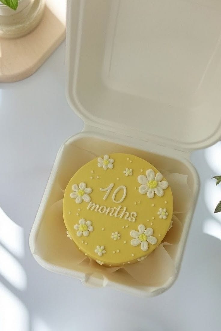 10 Month Baby Milestone Mini Cake