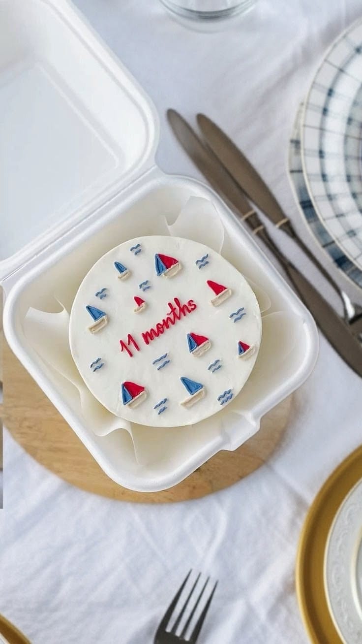 Cute 11 Month Bento Cake for Baby