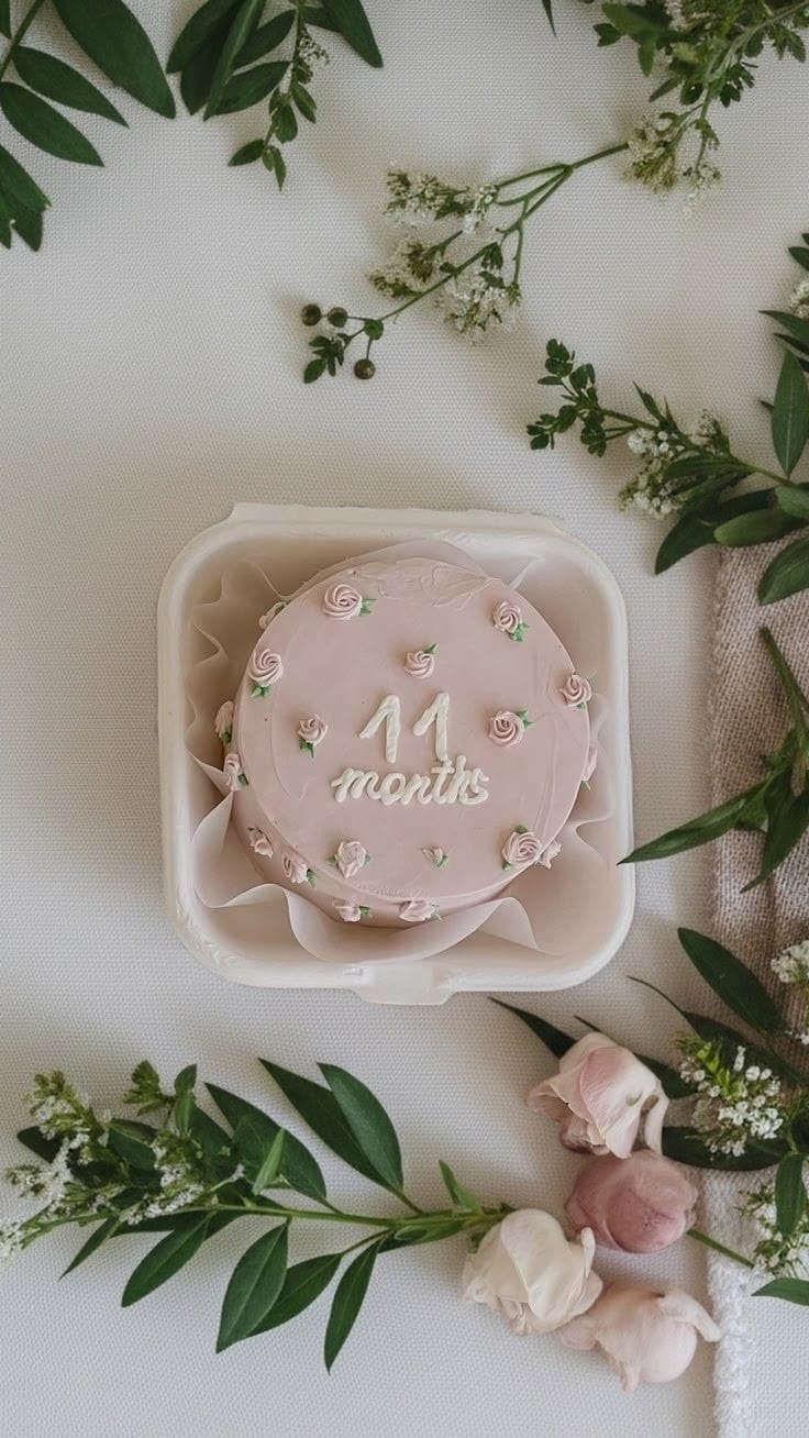 Adorable 11 Months Mini Bento Cake Design