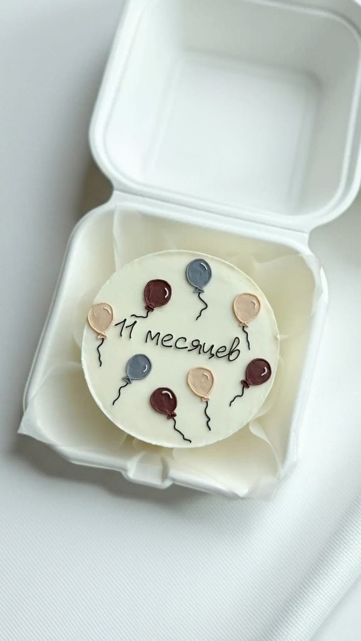 Cute 11 Month Bento Cake for Baby