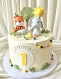 Animal Theme First Birthday Cake