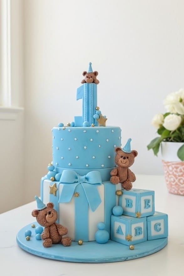 Best Designer 1st Birthday Cake for Boy
