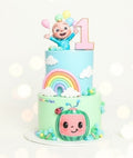 Cocomelon Theme First Birthday Cake for Boy