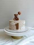 First Birthday Cake for Boy with Teddy