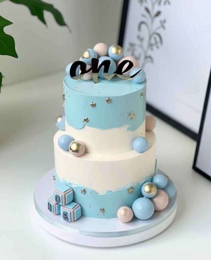 First Birthday Cake for Precious Baby Boy