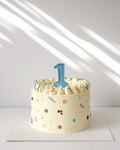 First Birthday Cream Cake for Boy