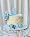 Custom First Birthday Cake for Baby Boy