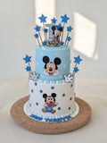 Custom 1st Birthday Mickey Mouse Theme Cake