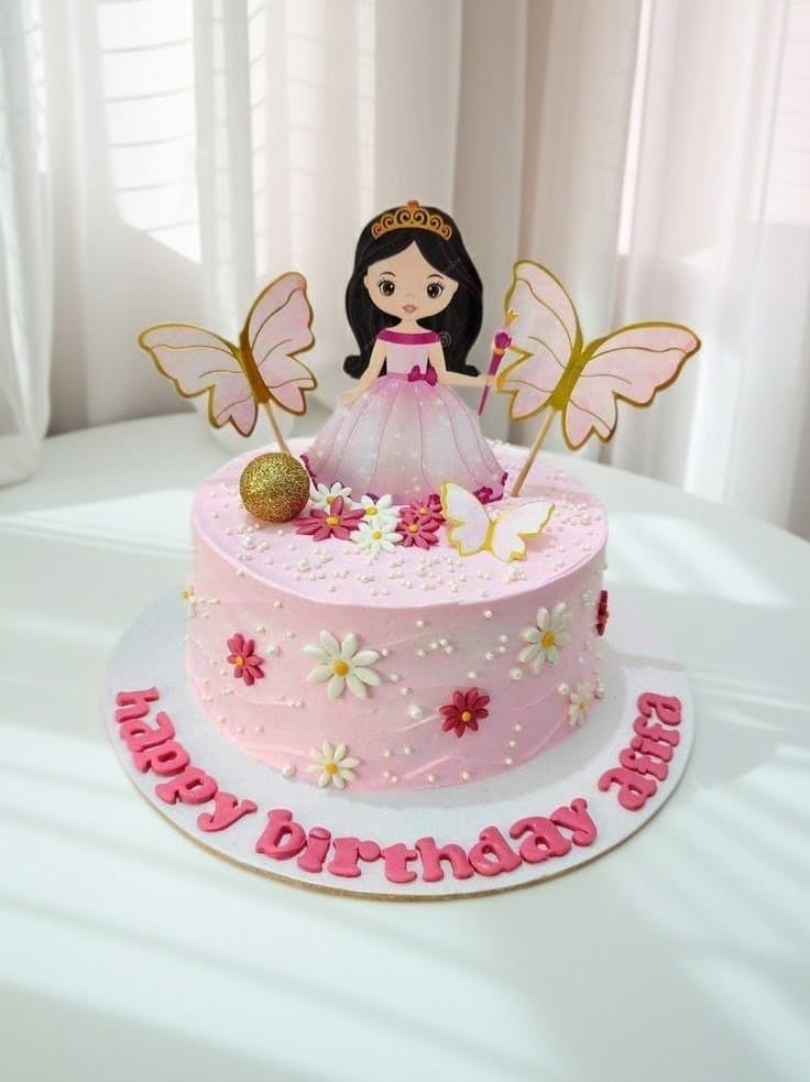 1st Birthday Custom Cake for Girl