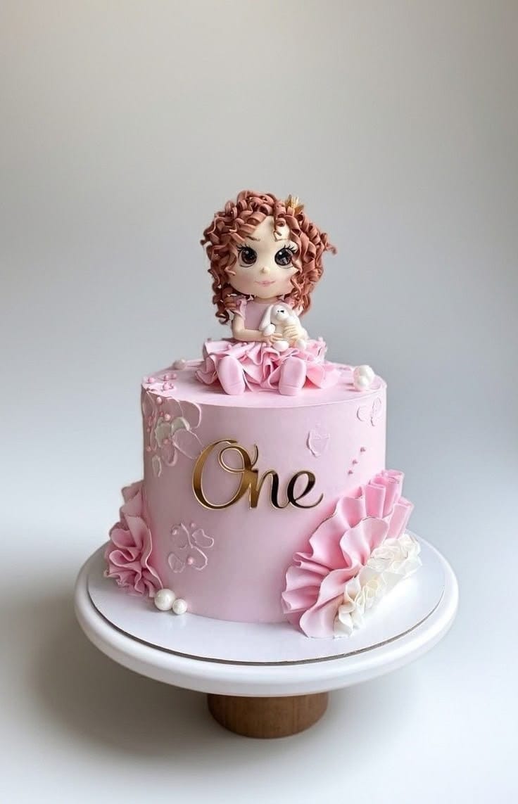 Girl's 1st Birthday Special Cake