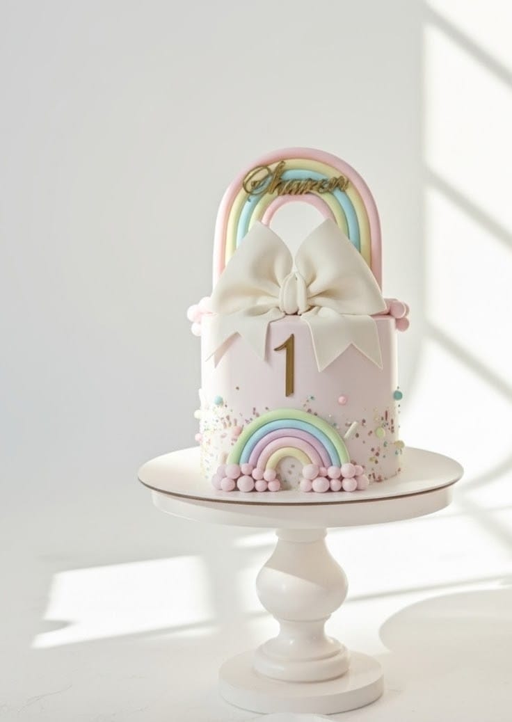 One Year Birthday Designer Cake for Girl