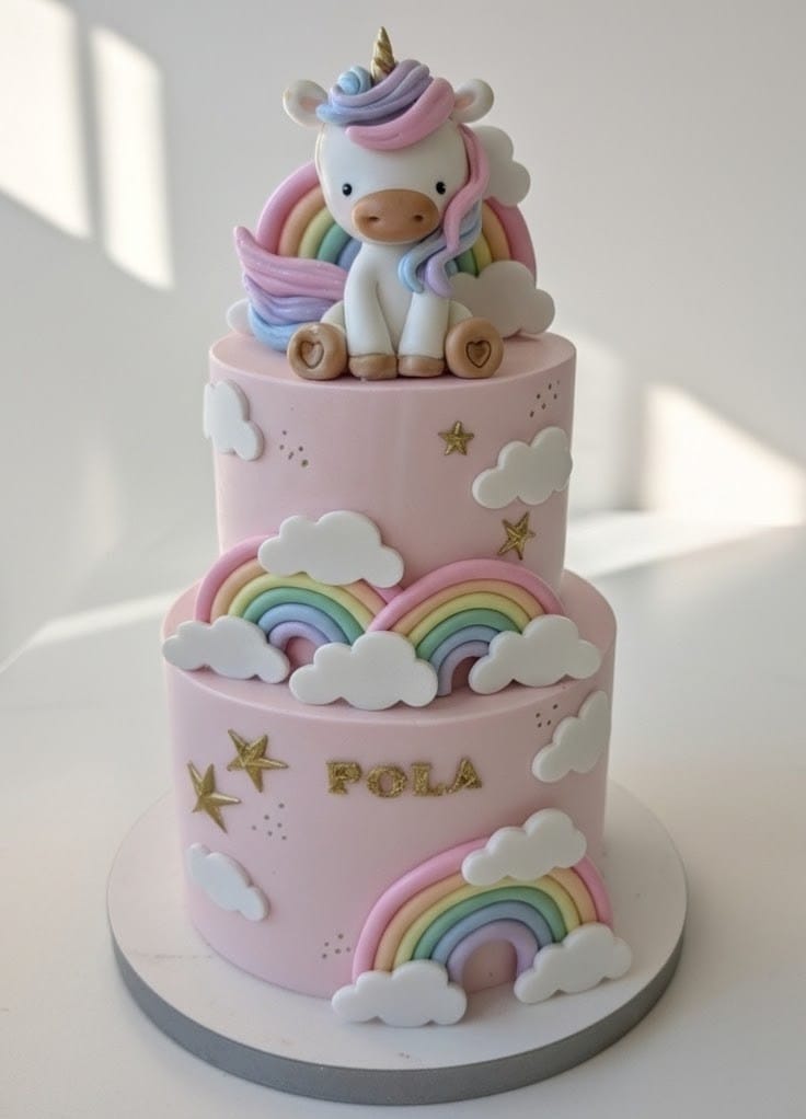 1st Birthday Cake - Little Girl