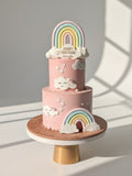 Baby Girl 1st Birthday Semi Fondant Cake