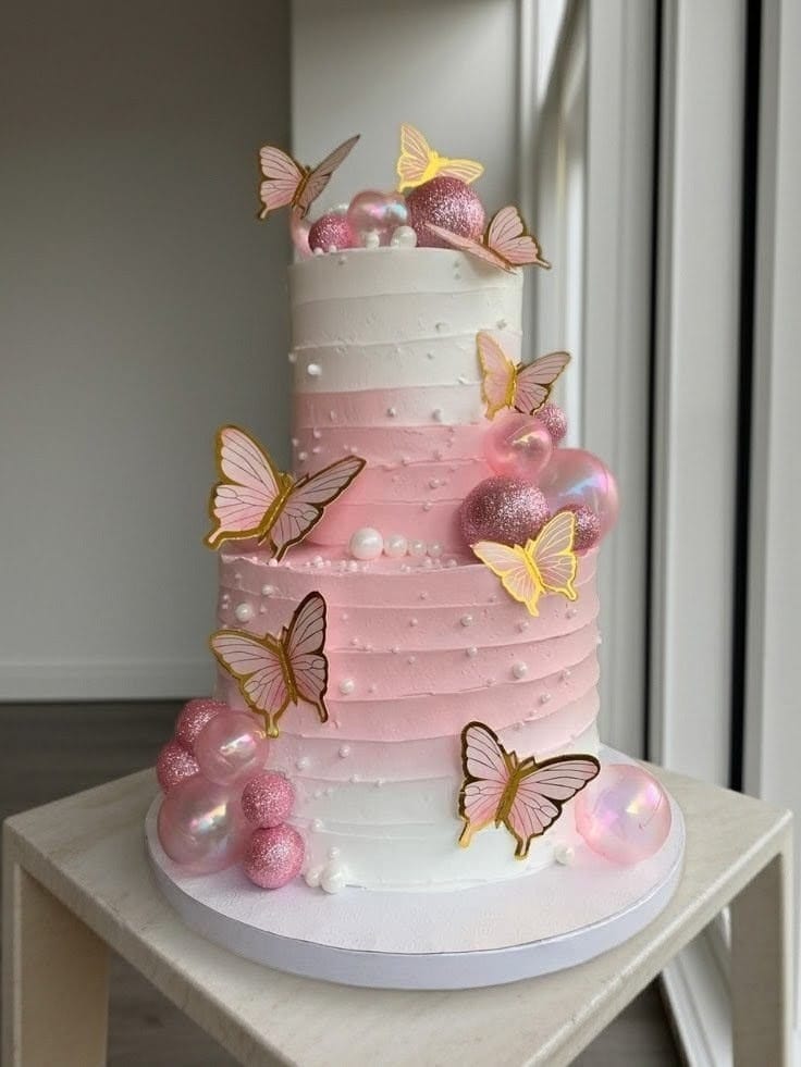 Girl First Birthday Party Cake