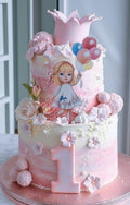 Baby Girl 1st Birthday Cake