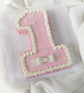 Baby Girl's First Milestone Cake