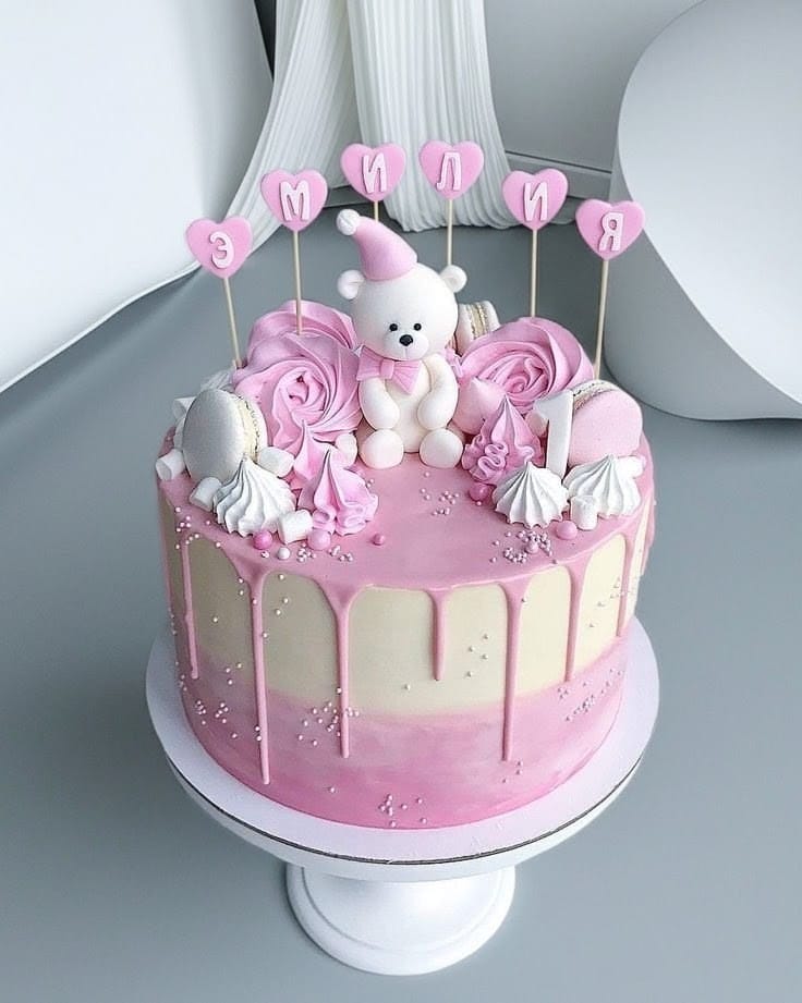 First Birthday Cake - Baby Girl