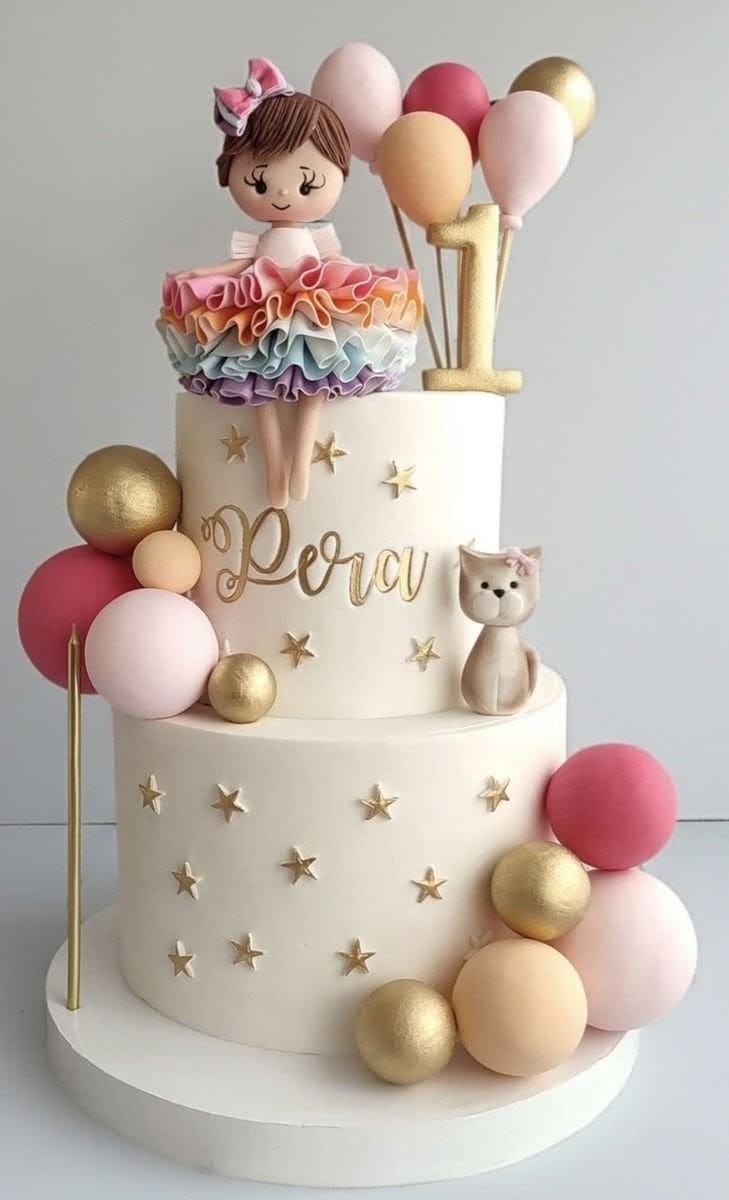 First Birthday Designer Cake for Girl