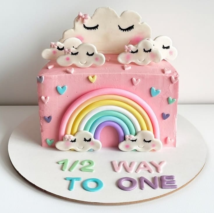 Half Birthday Handcrafted Cake