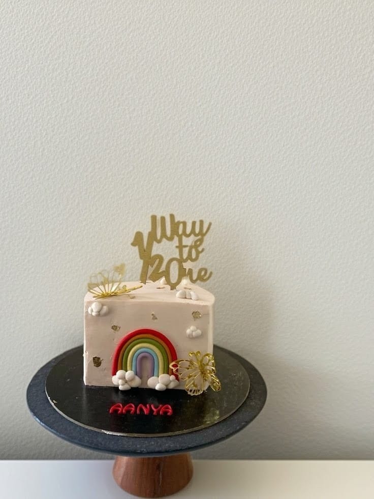 Half Birthday Luxe Cake