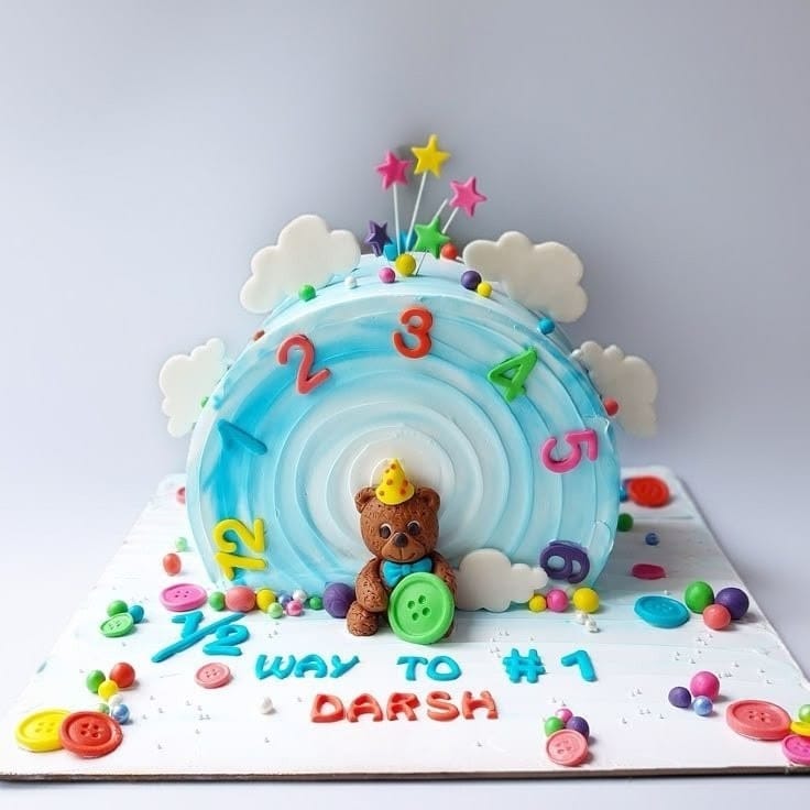 Half Birthday Memorable Cake