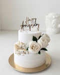 Silver Milestone Celebration Cake