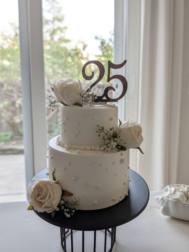 Love That Lasts – Silver Anniversary Cake