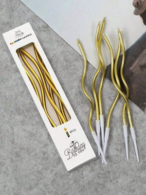 Spiral Candles Golden