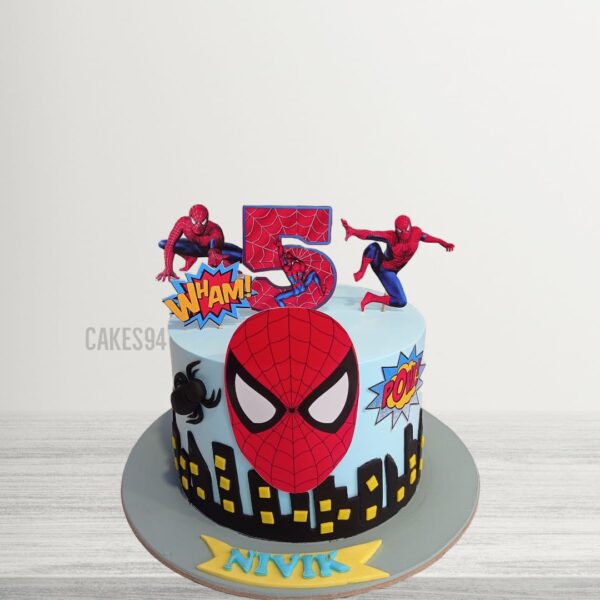 Spiderman Theme cake