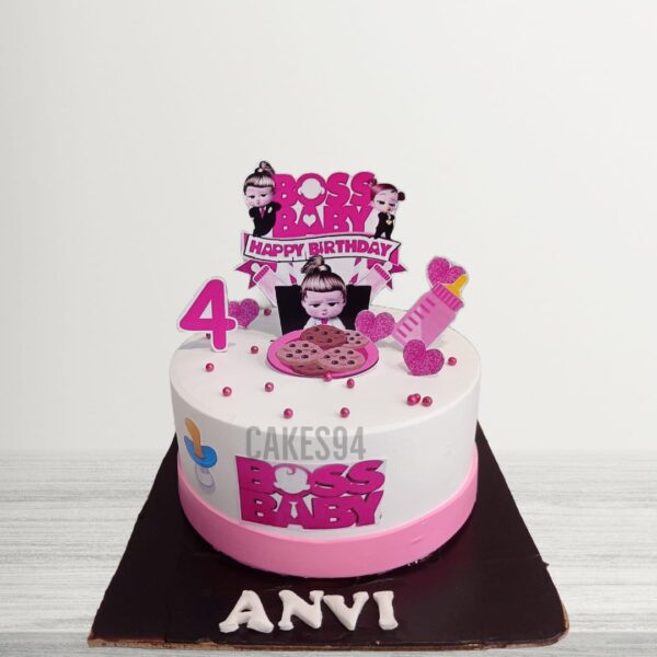 Female Baby Boss Theme Cake