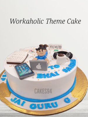 Workaholic theme cake. Cake for a... - thefoodies_delight | Facebook