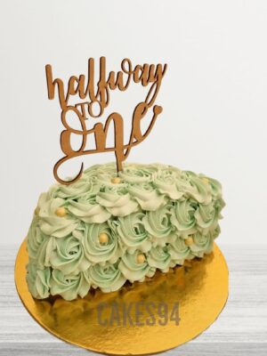 Half Birthday Cake Design 3