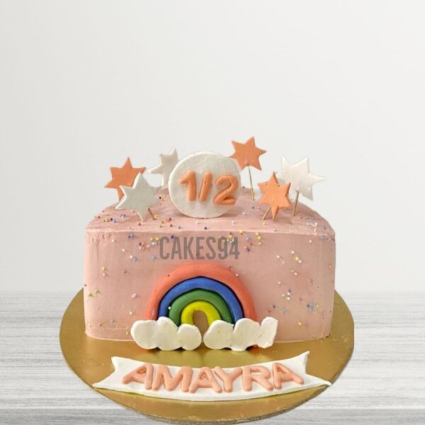 Half Birthday Cake Design 5