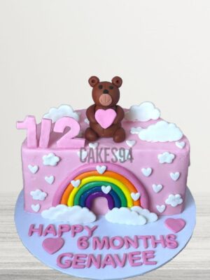 Half Birthday Cake Design 7