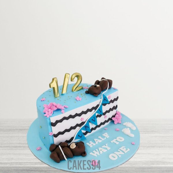 Half Birthday Cake Design 8