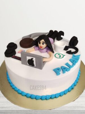 Workaholic Theme Cake For female