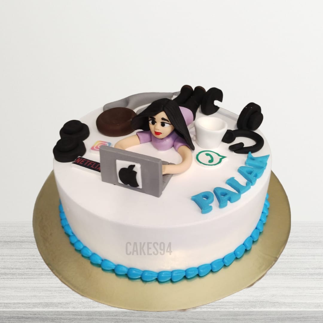 Online Workaholic Guy Professional Theme Cake Delivery in Noida
