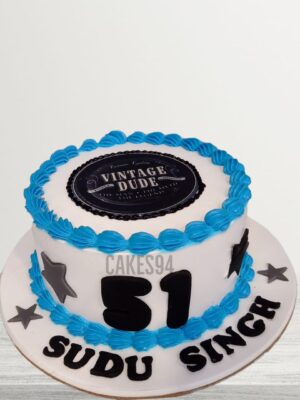 Customized Vintage Dude Cake