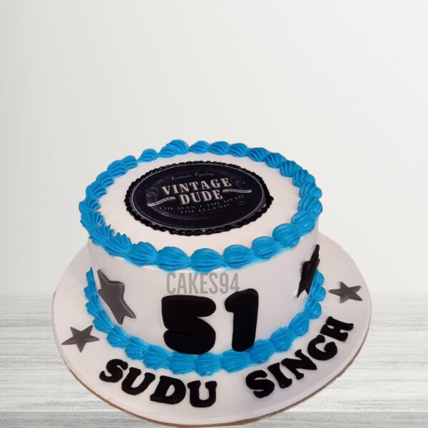 Customized Vintage Dude Cake
